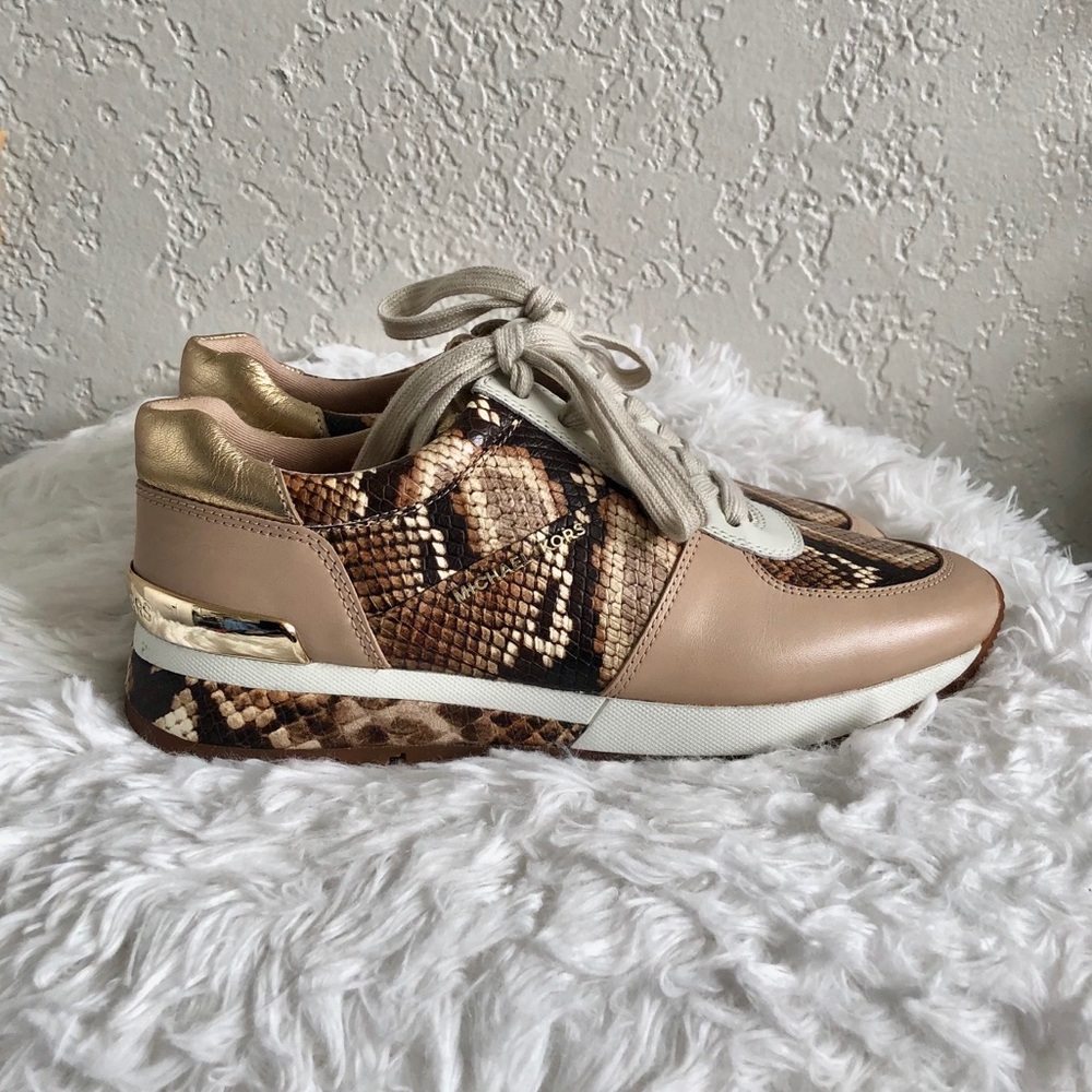Michael Kors Snakeskin Allie Trainer/Sneaker
